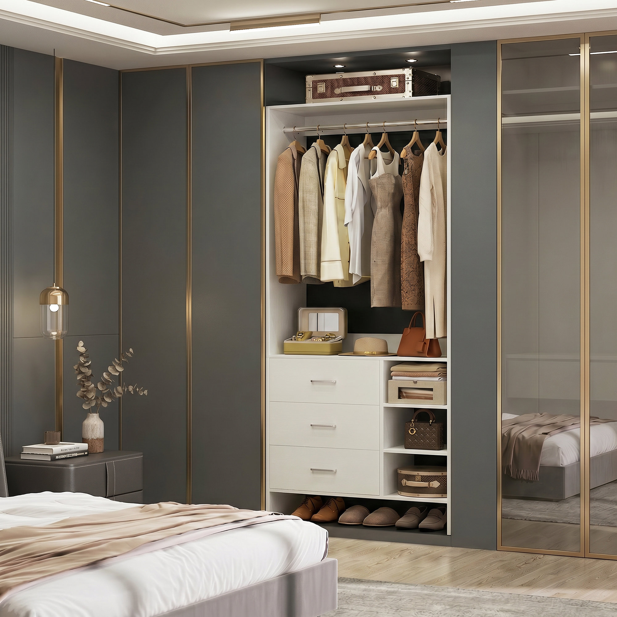 Latitude Run® Chaddrick 30'' W Freestanding Closet System